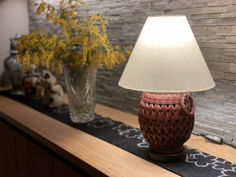 ƥơ֥ / Table Lamp of Bamboo Flower Basket