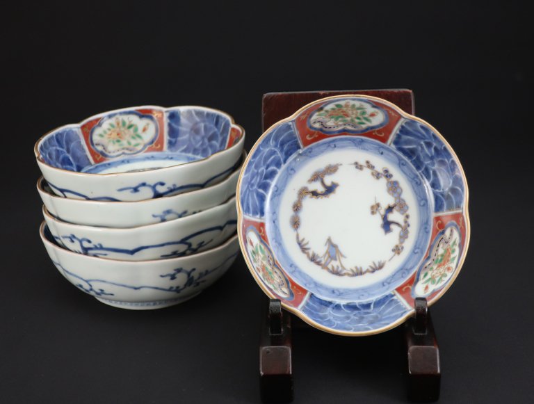 Τð볨ʸַ߲ʤޤ / Imari Polychrome 'Namasu' Bowls  set of 5