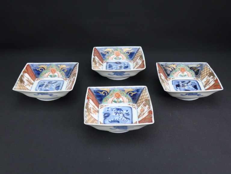 ΤѾȭ͵ / Imari Small Square Bowls  set of 4