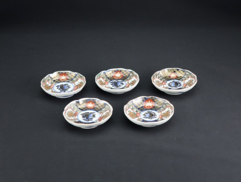 ΤƲʸƦ / Imari Small Polychrome Plates  set of 5