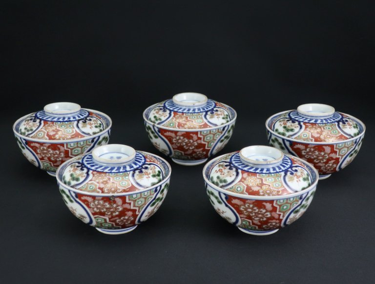 Τʸҡ޵ / Imari Polychrome Bowls with Lids  set of 4