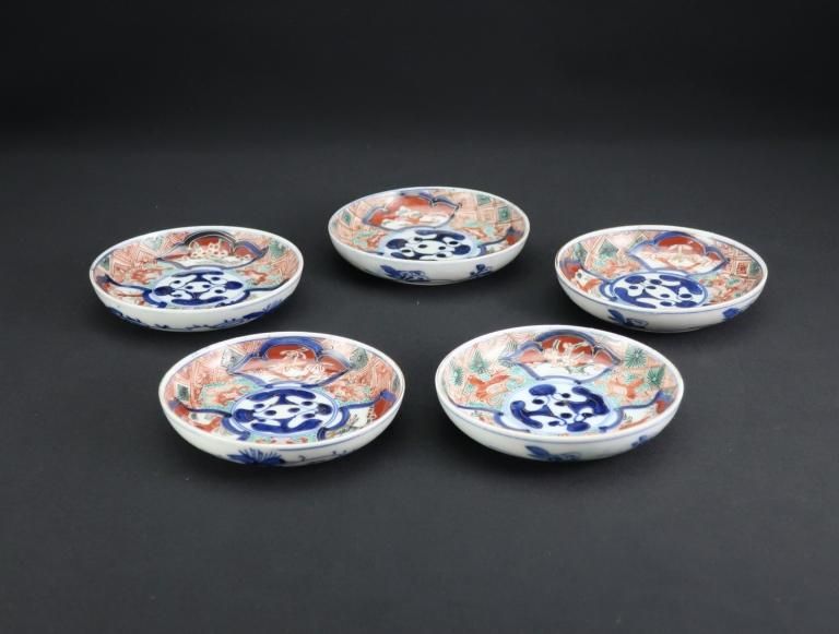 Τ / Imari Small Polychrome Plates  set of 5