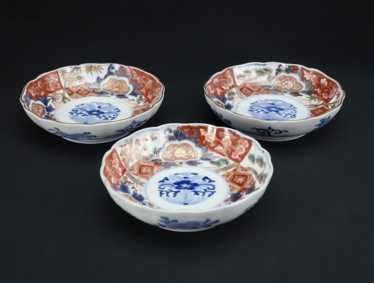 Τ߲ɩʸʤޤ / Imari Polychrome Small 'Namasu' Bowls  set of 3