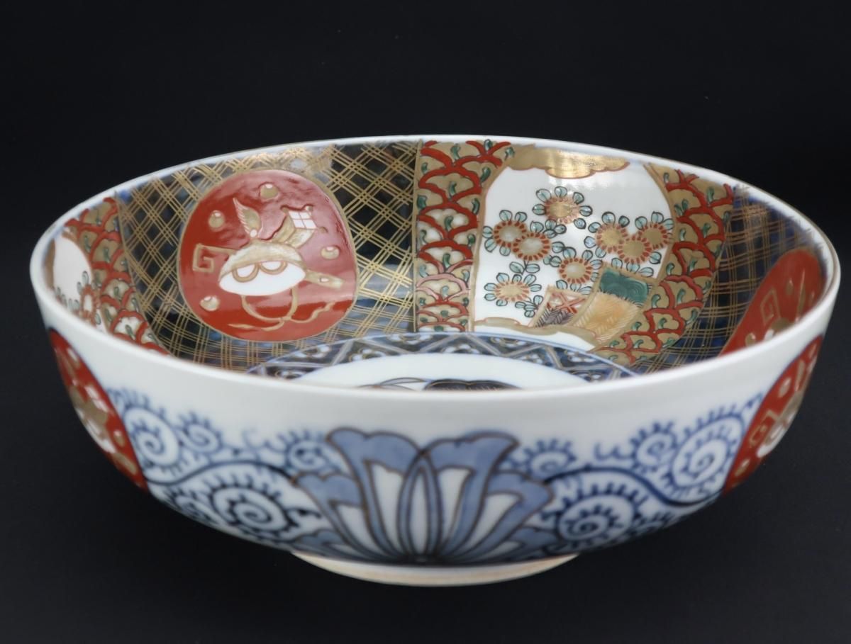 伊万里 色絵 桐に鳳凰 竹に雀 大鉢 二重高台 - 生活骨董と古布のアンティークショップ antique TANTRA