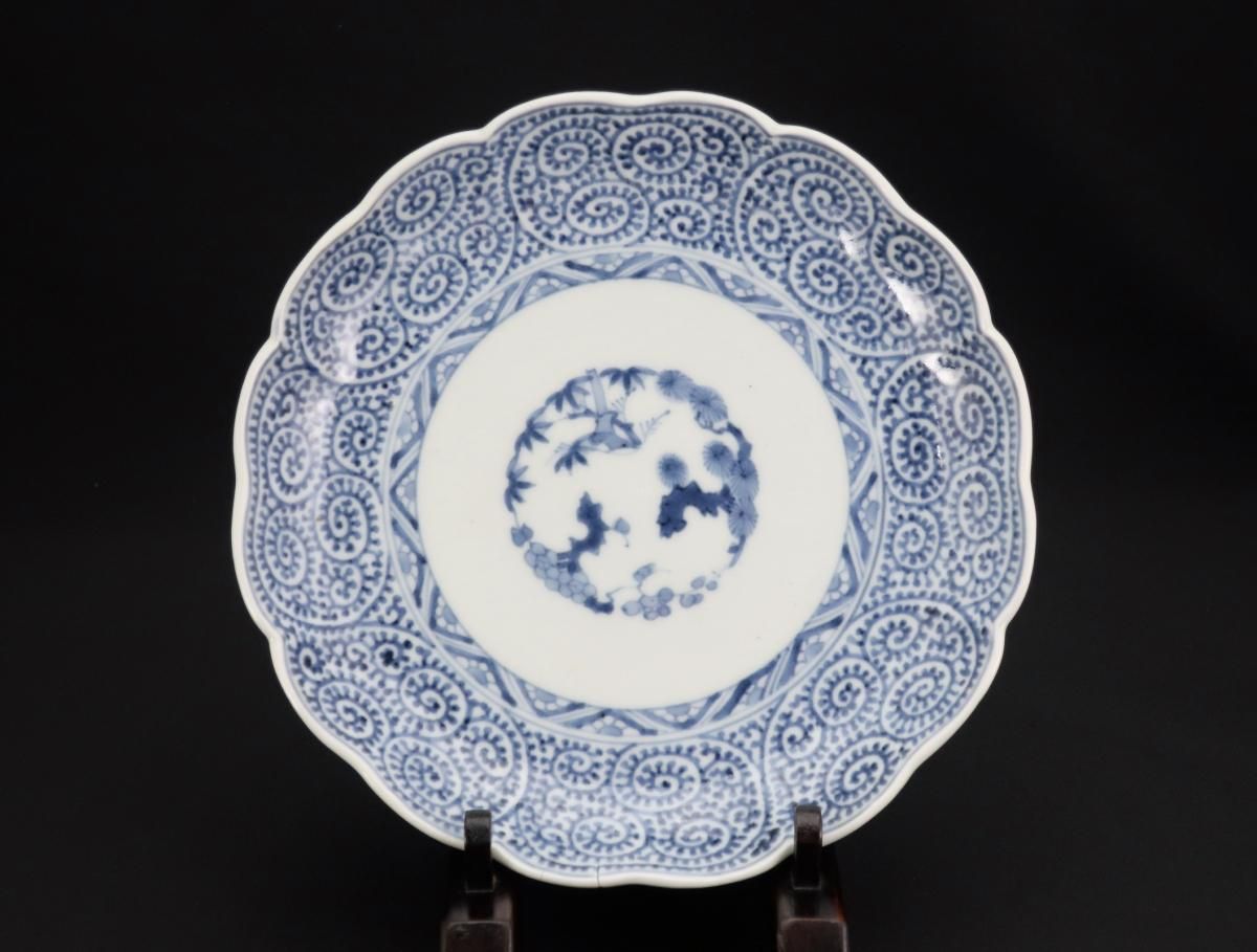 伊万里染付蛸唐草文七寸皿 五枚組 / Imari Blue & White Plates 伊万里染付蛸唐草文七寸皿 五枚組 / Imari Blue & White Plates
