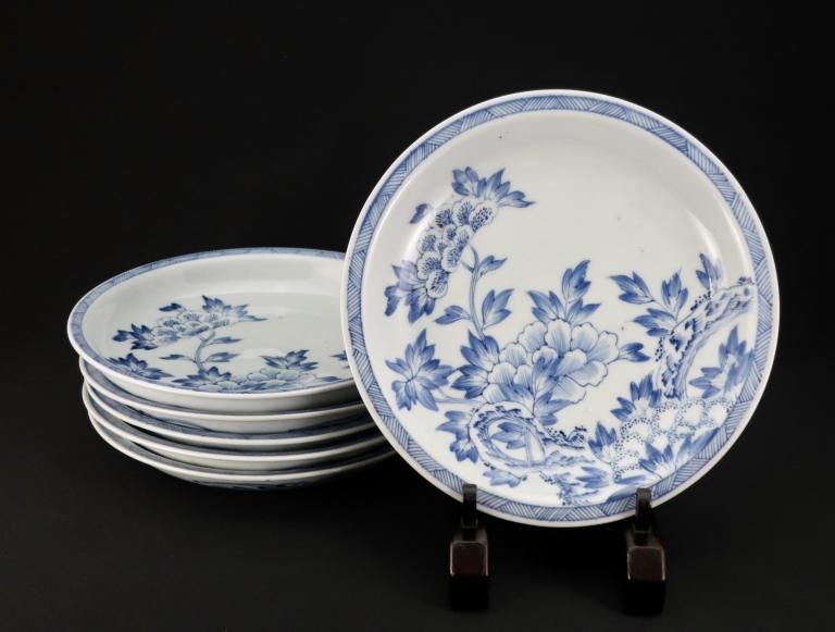 Τղðʸ / Imari Blue & White Plates  set of 5