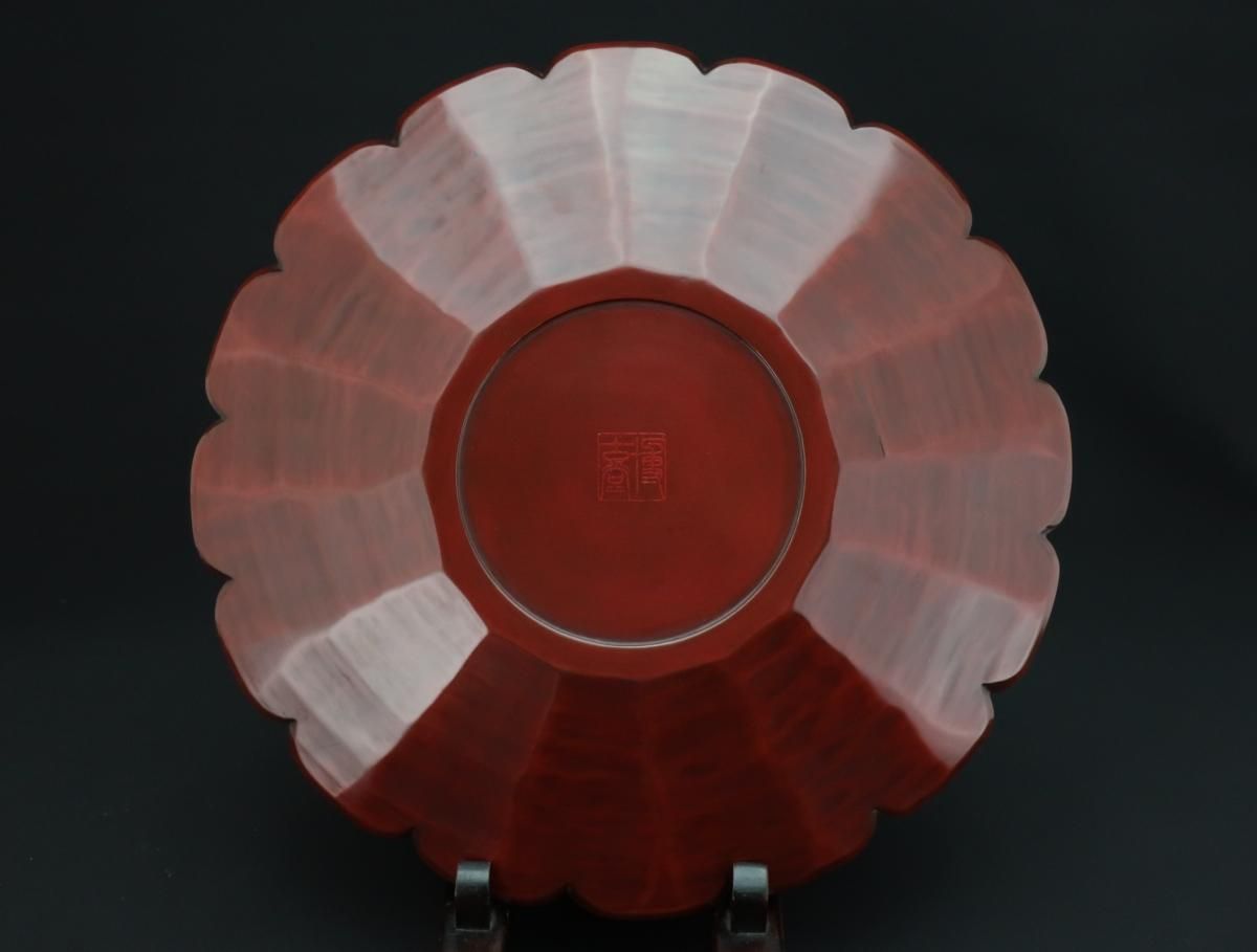 鎌倉彫「博古堂」菓子器 / Kamakura bori lacquered Bowl 鎌倉彫「博古堂」菓子器 / Kamakura bori lacquered Bowl