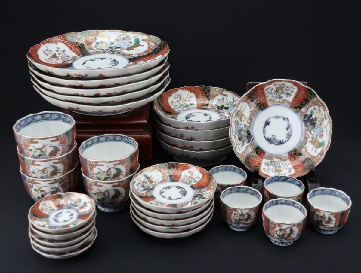 伊万里色絵通りもの 30ピース / Imari Polychrome tableware Set