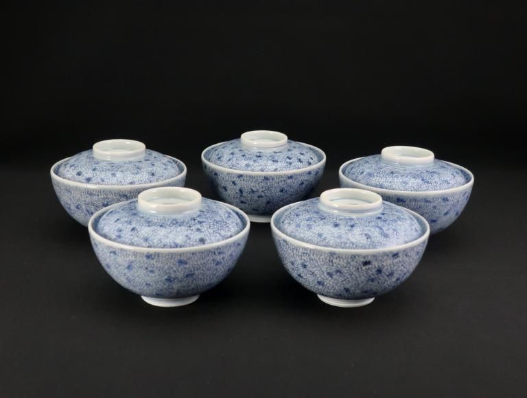 Τʸҡ޵ / Imari Blue & White Bowls with Lids  set of 5