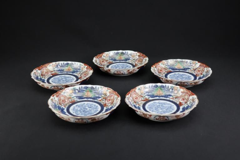 ΤĻʸ / Imari Small Polychrome Plates  set of 5