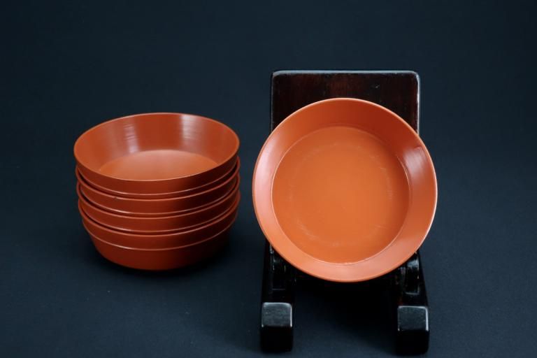 ɾ / Red-lacquered Small Plates  set of 5