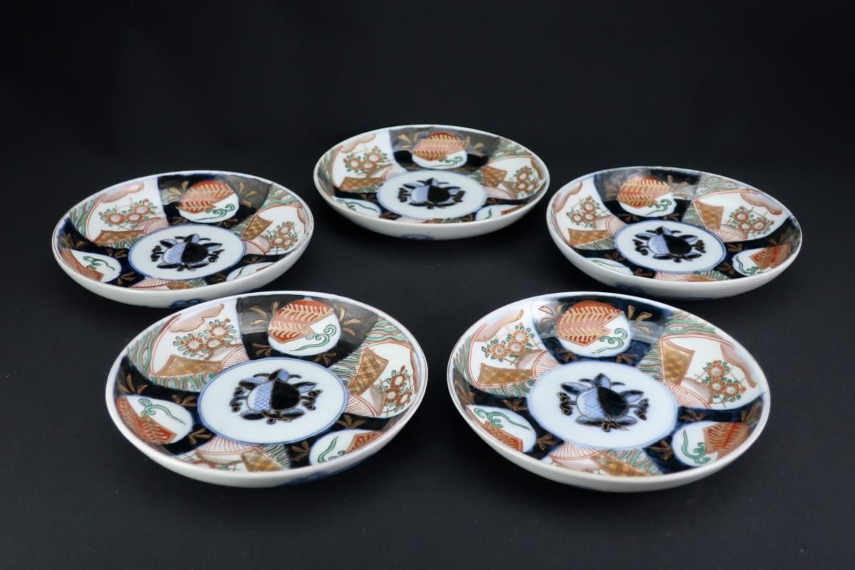 大皿色絵菊花文皿