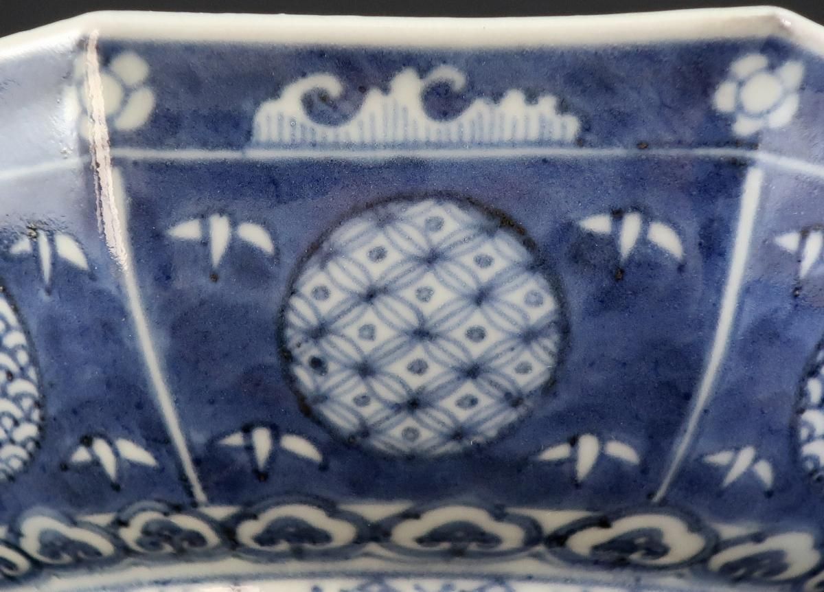 伊万里八角丸文なます皿 五枚組(一枚傷あり) / Imari 伊万里八角丸文なます皿 五枚組(一枚傷あり) / Imari
