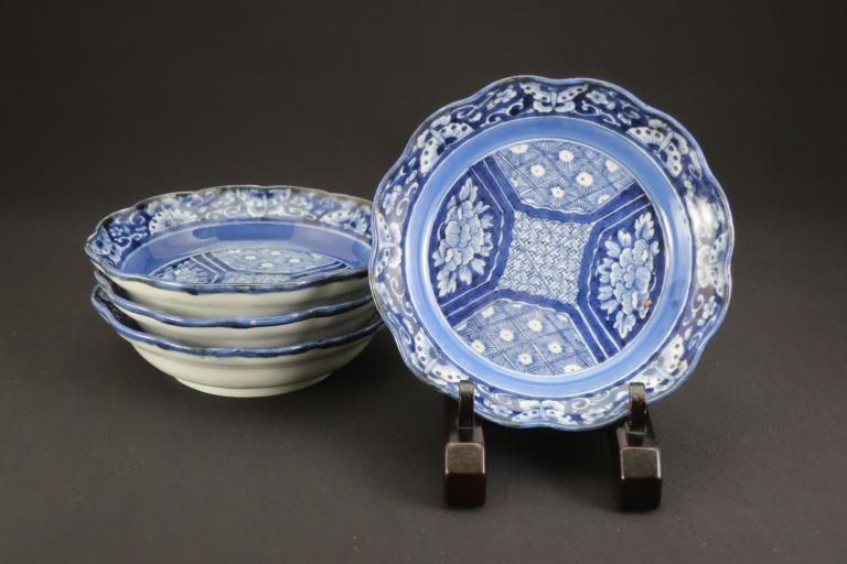 Τĳðʸʤޤ / Imari Blue & White 'Namasu' Bowls  set of 4
