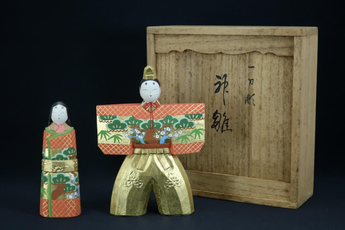 一刀彫 立雛 お雛祭り 一刀彫 立雛 / 'Ittobori' Wooden Hina Dolls
