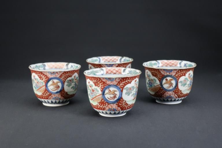 ΤֳĻʸա͵ / Imari Polychrome 'Mukoduke' Cups  set of 4