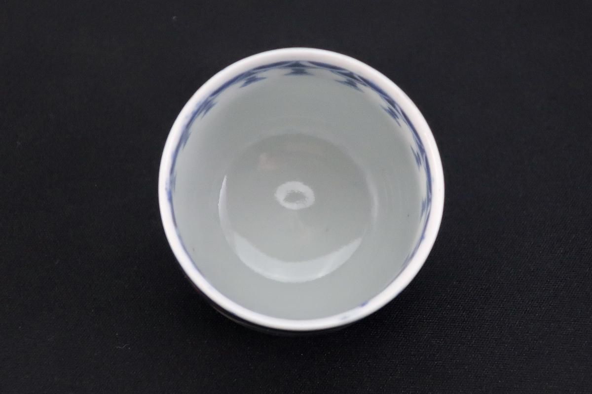 伊万里色絵瓔珞文覗猪口 五客組 / Imari Small Polychrome Cups