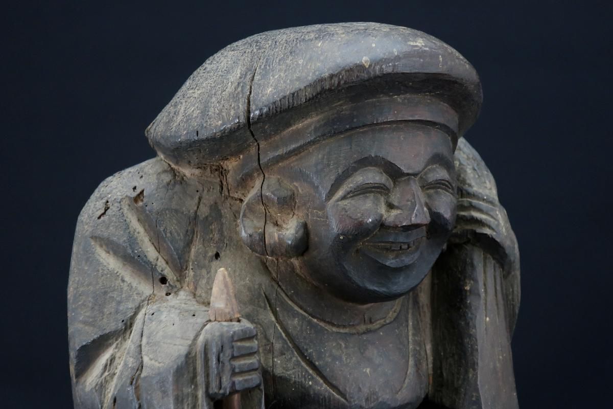 蔵の中にあった古い木彫恵比寿、大黒像 木彫恵比寿大黒 / Wooden Statues of Ebisu & Daikoku - OKURA