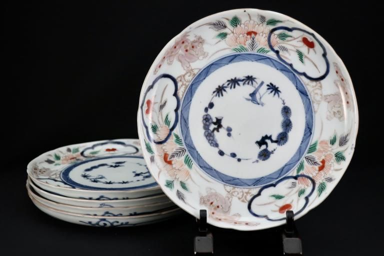 ΤҲðʸ / Imari Polychrome Plates with the picture of Lions  set of 5