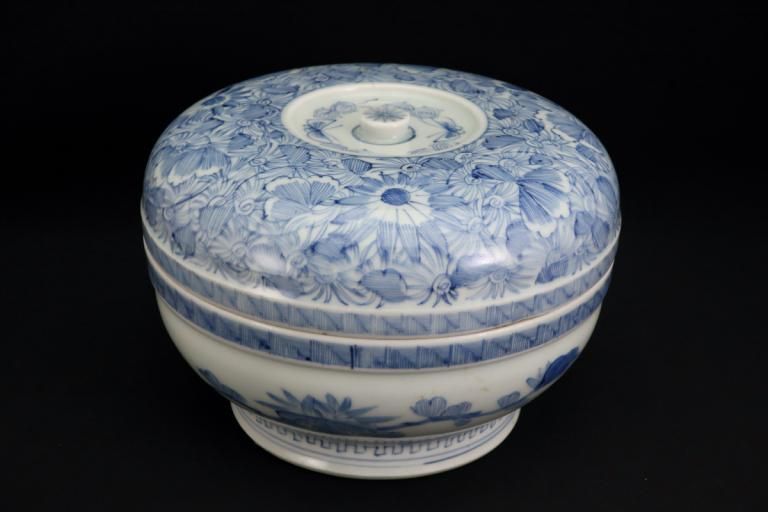 ΤյƲִݳʪʿơ / Imari Blue & White Round Food Box