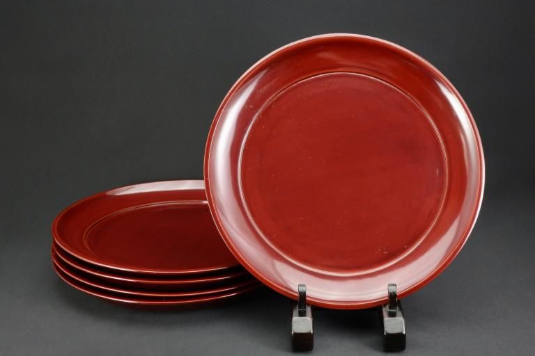 ݻ / Lacquered Round Plates  set of 5