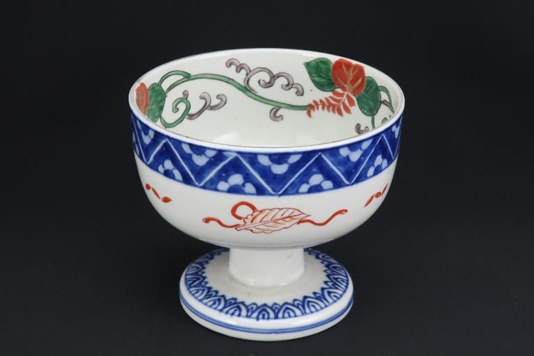 Τʸ / Imari Polychrome Sake cup Washing Bowl with Leg