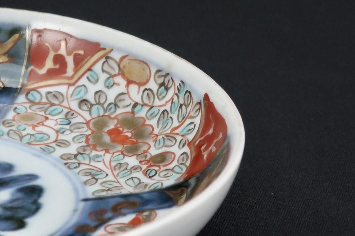 伊万里色絵鳳凰牡丹文四寸皿 五枚組 / Imari Small Polychrome