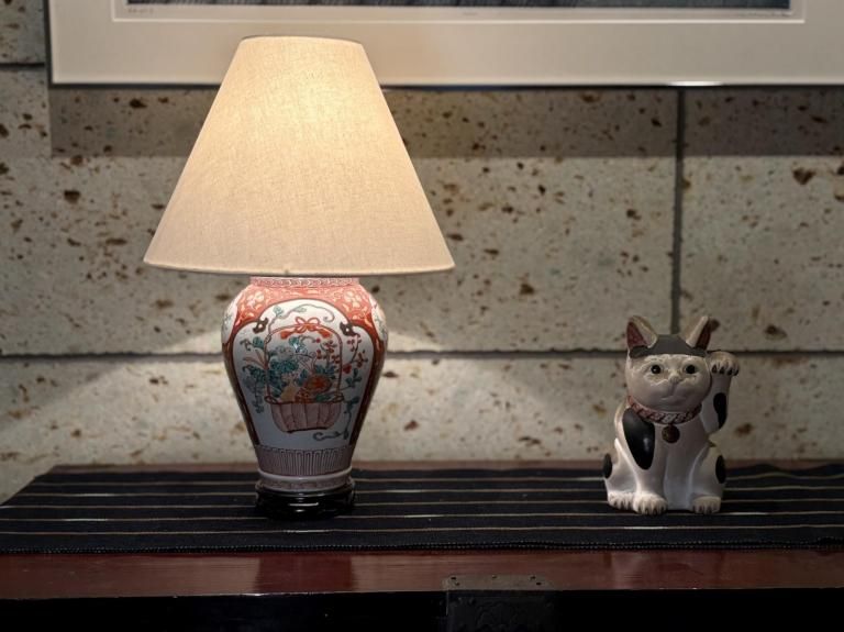 ΤƼơ֥ / Table Lamp of Imari Polychrome Pot