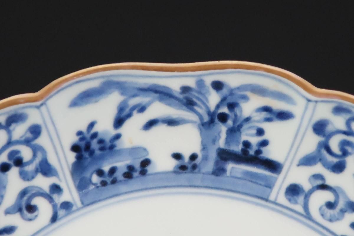 伊万里染付草花文七寸皿 五枚組 / Imari Blue & White Plates