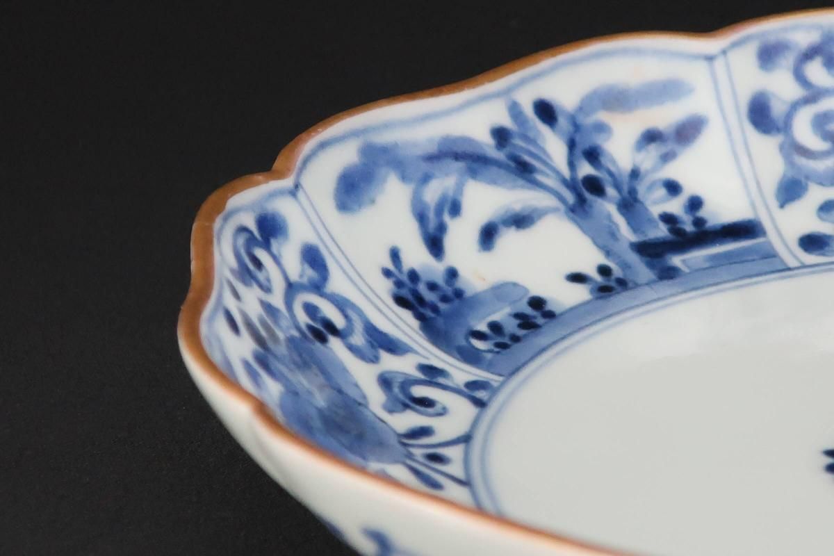 伊万里染付草花文七寸皿 五枚組 / Imari Blue & White Plates set of 5