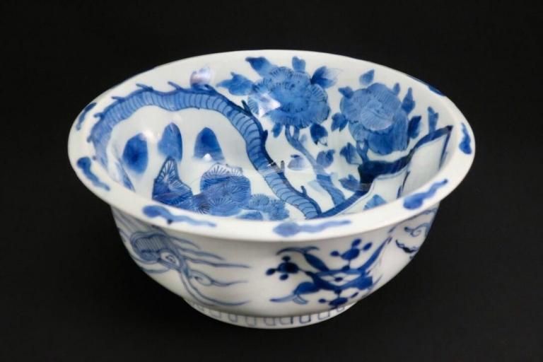 伊万里染付変形鉢 / Imari Blue & White Bowl
