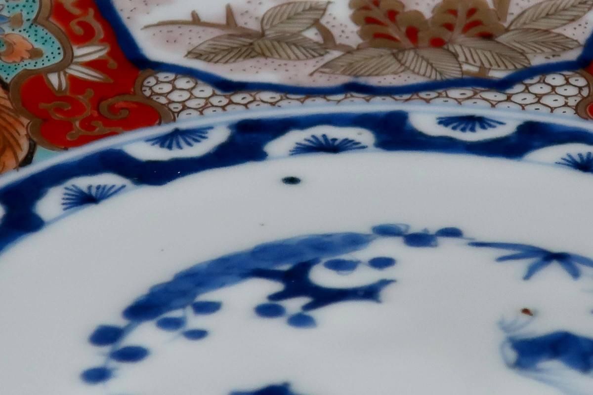 伊万里色絵鳳凰草花文七寸皿 五枚組 / Imari Polychrome Plates
