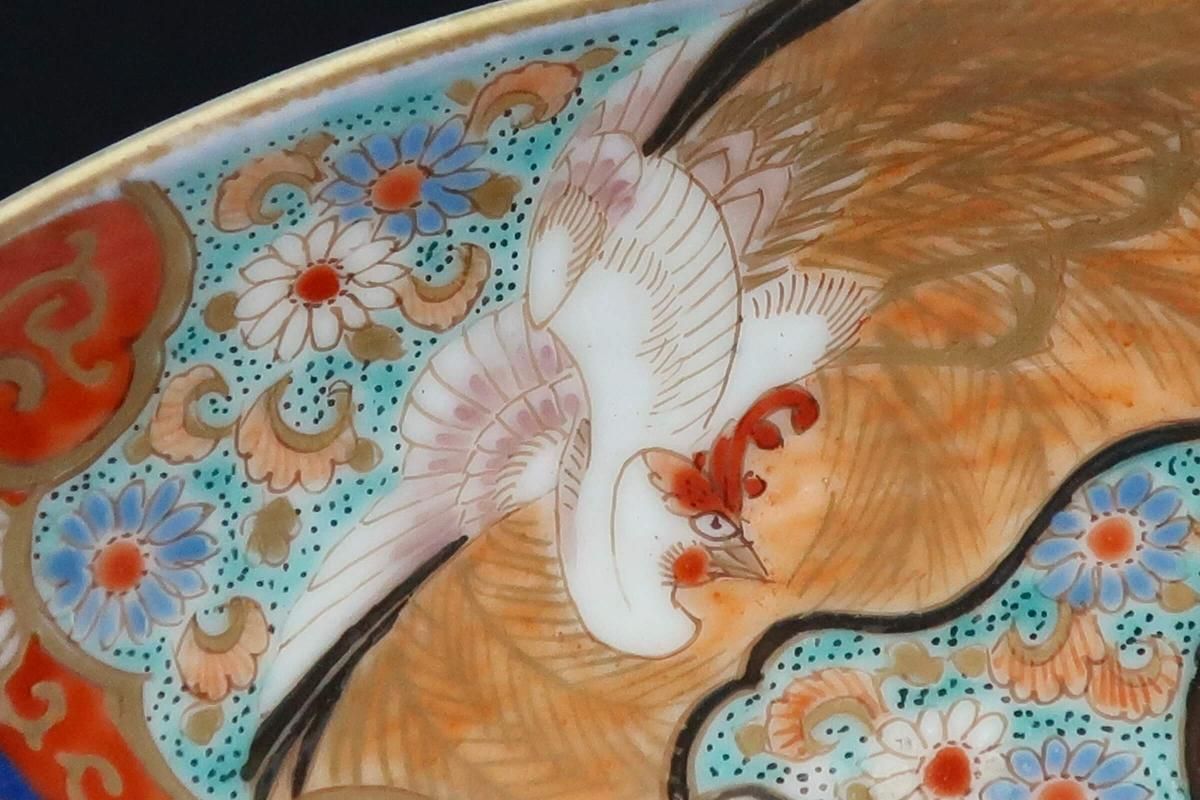 【江戸の粋を感じる】古伊万里 染付 鳳凰図 輪花皿2枚セット Old Imari 伊万里線描染付鳳凰文隅切角皿 / Imari Square Blue & White