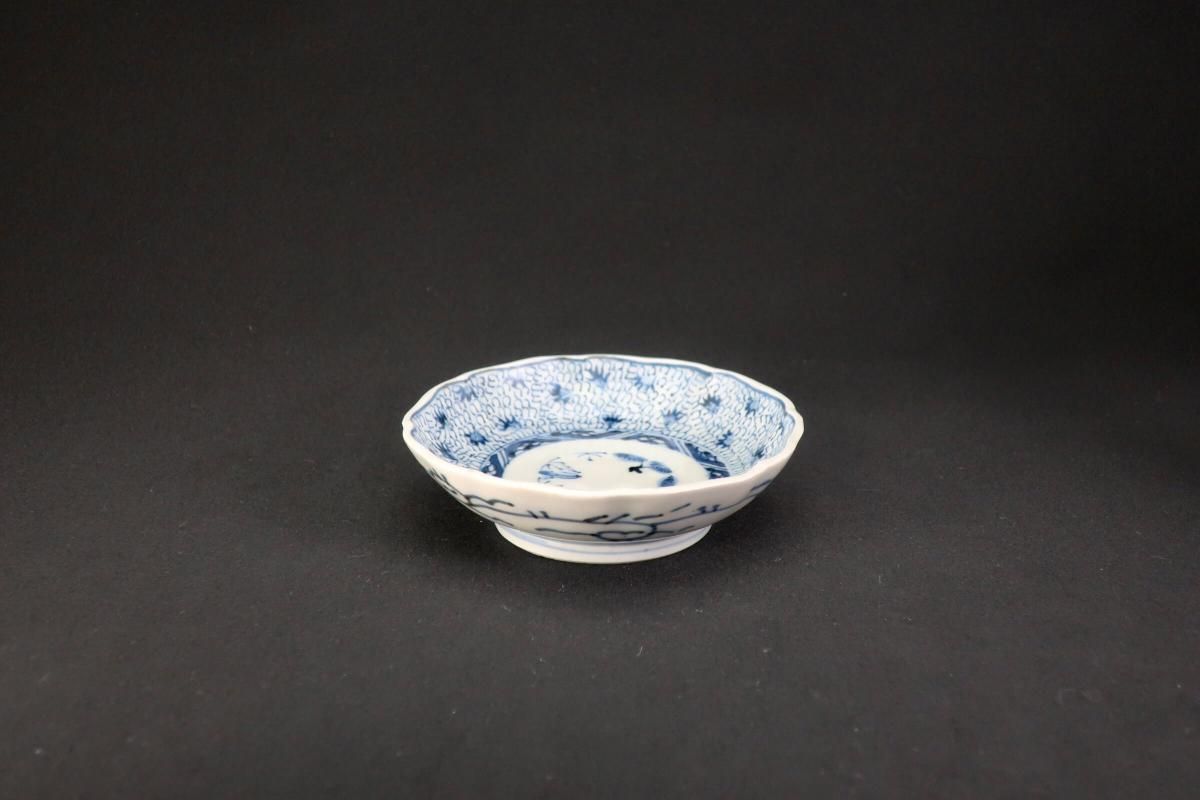 伊万里染付微塵唐草文小皿 五枚組 / Imari Small Blue & White