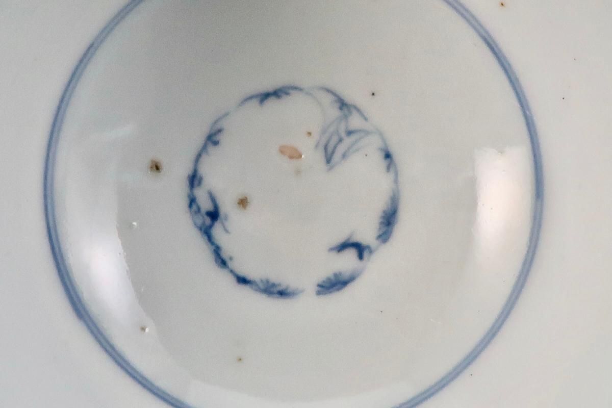 伊万里染付微塵唐草文蓋茶碗 五客組 / Imari Blue & White Bowls with