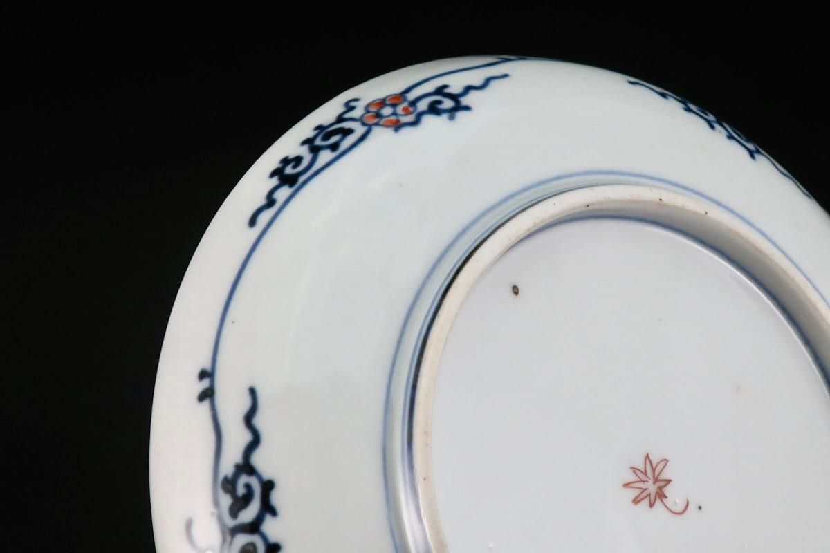 伊万里色絵花蝶文五寸皿 四枚組 / Imari Polychrome Plates with the