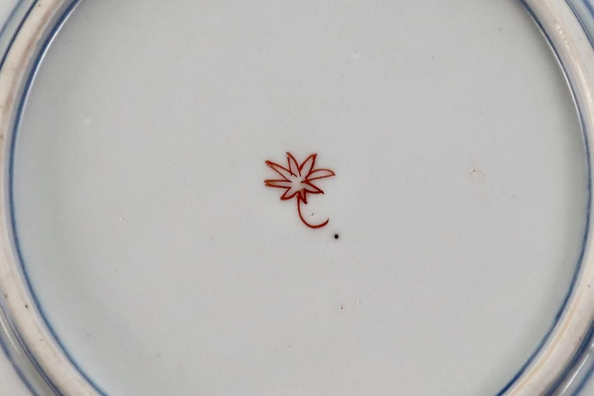 伊万里色絵花蝶文五寸皿 四枚組 / Imari Polychrome Plates with