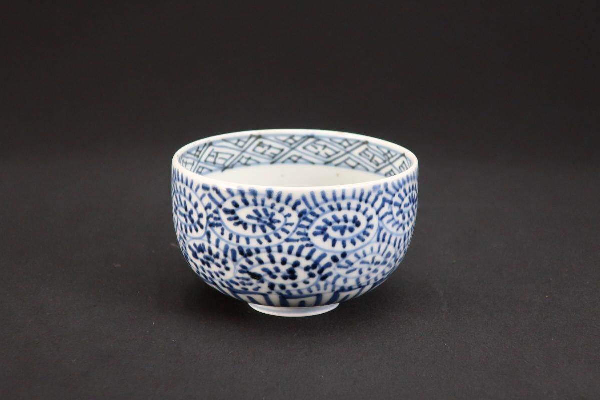 伊万里染付蛸唐草文輪茶碗 五客組 / Imari Blue & White Tea