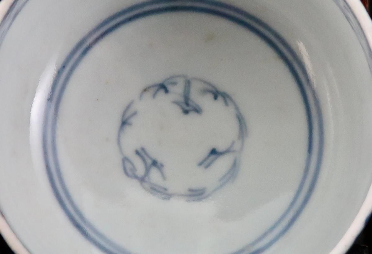 伊万里染付蛸唐草文輪茶碗 五客組 / Imari Blue & White Tea