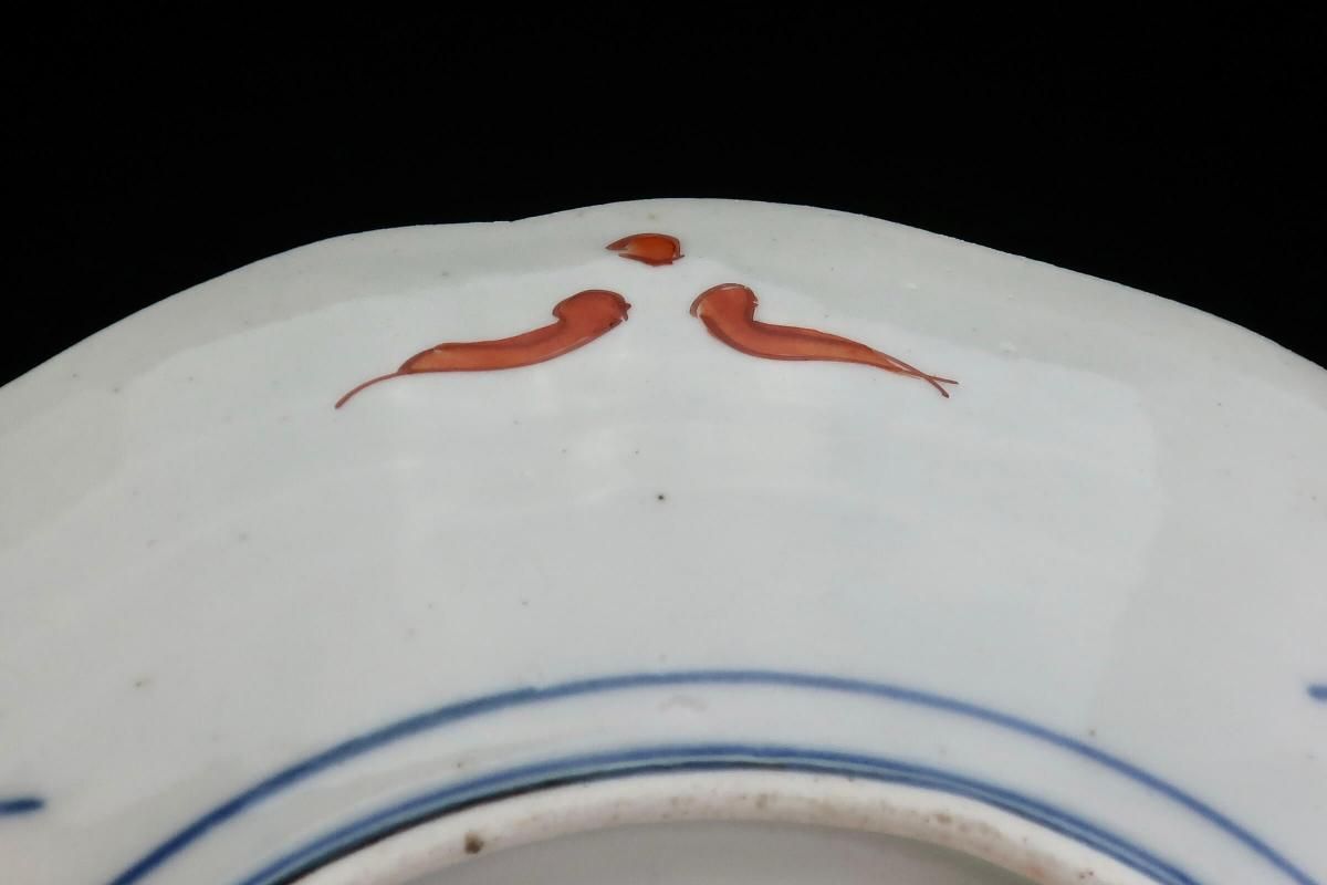 骨董品　色絵　七寸皿　4枚 伊万里色絵花鳥文七寸皿 四枚組 / Imari Polychrome Plates with