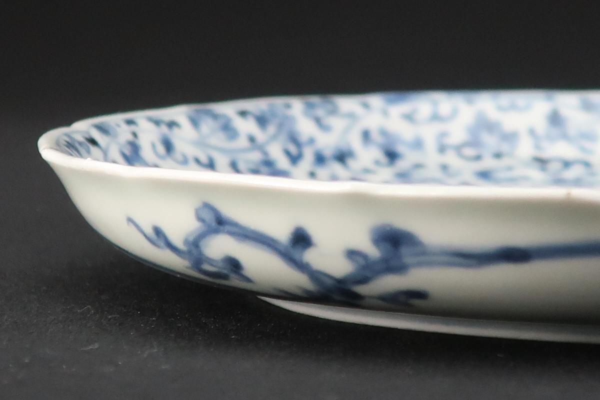 伊万里染付萩唐草文六寸皿 五枚組 / Imari Blue & White Plates with