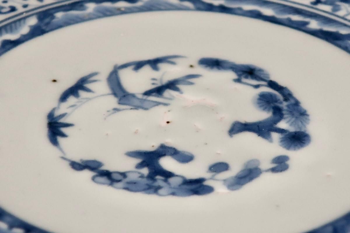 伊万里染付萩唐草文六寸皿 四枚組 / Imari Blue & White Plates