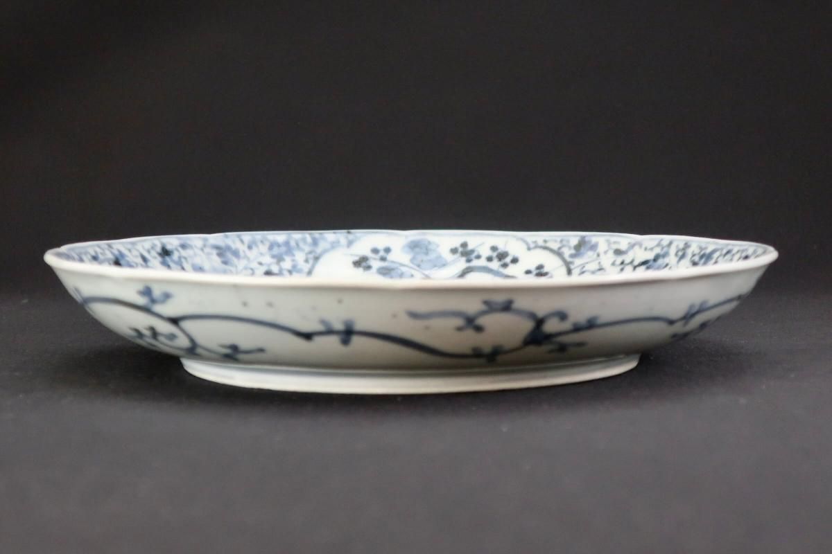 伊万里染付花唐草松竹梅文七寸皿 五枚組 / Imari Blue & White