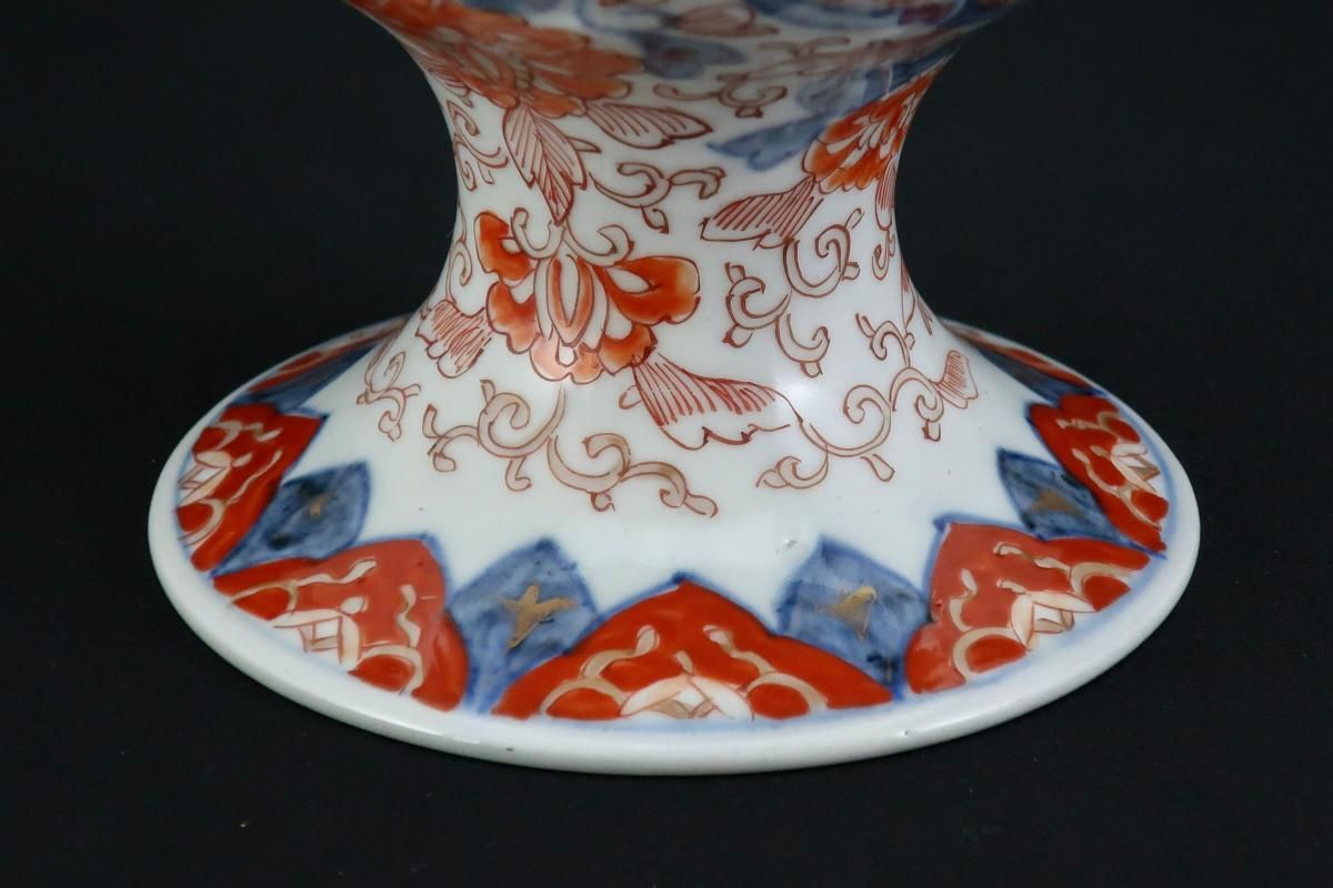 多色花鳥絵陶器花瓶 多色花鳥絵陶器花瓶