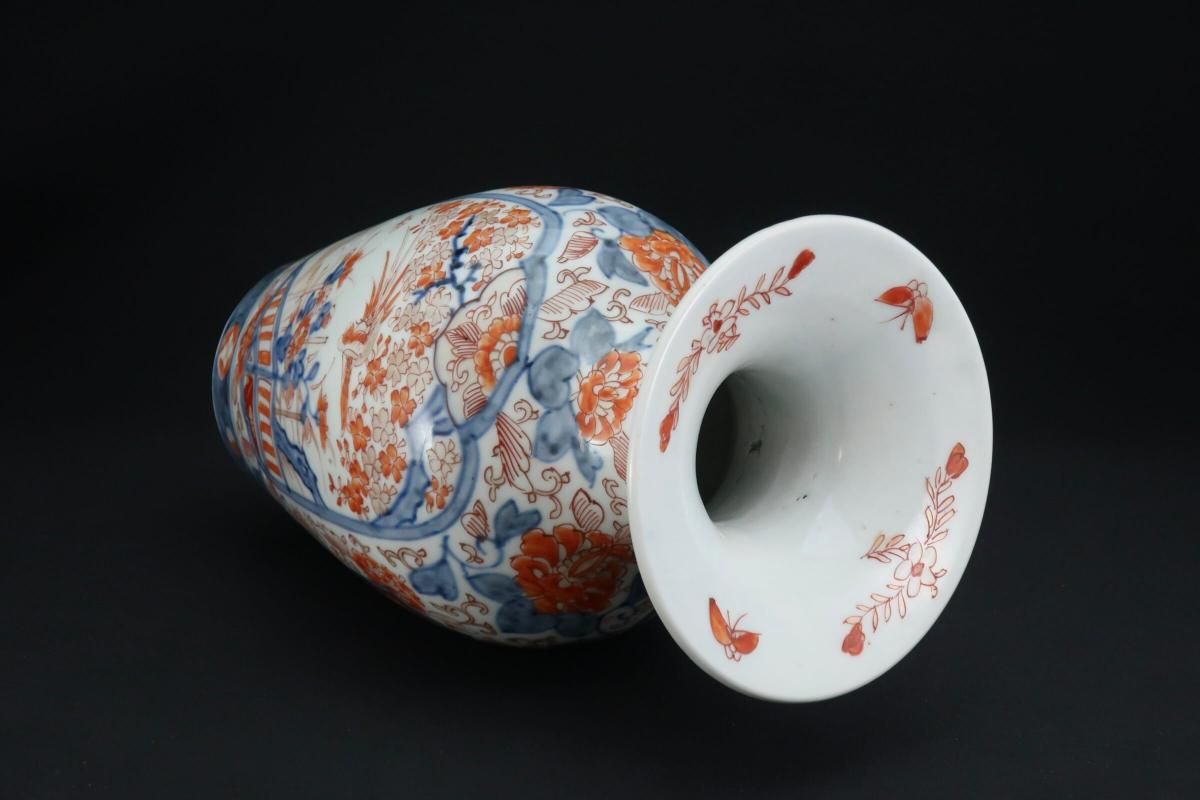 伊万里色絵花鳥文花瓶 / Imari Polychrome Flower Vase with the