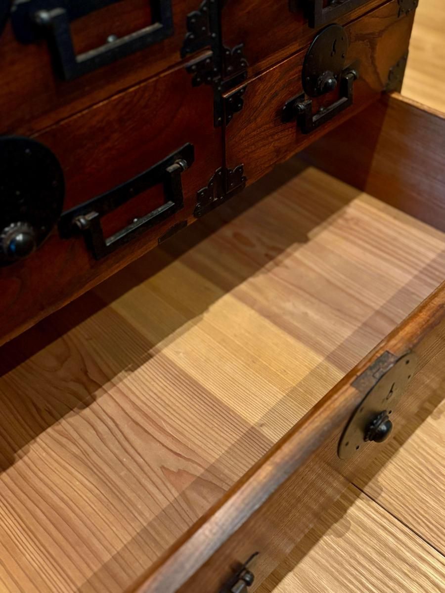 20s 30s 欅 檜 小物箪笥 欅小箪笥 / Keyaki Small Tansu - OKURA ORIENTAL ART / 大蔵