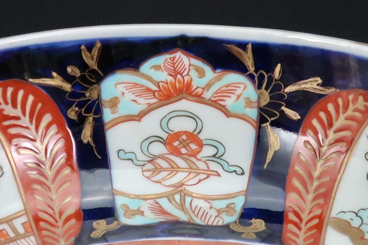 伊万里色絵草花文大鉢 / Imari Large Polychrome Bowl with the