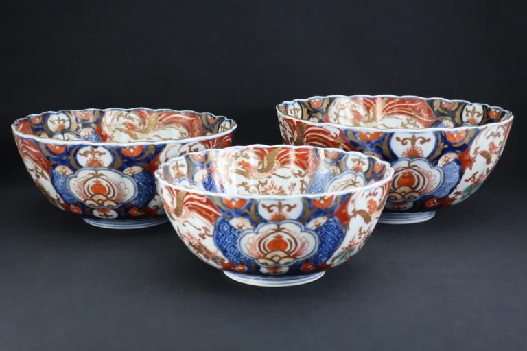 伊万里焼色絵鳳凰図深鉢 [B24697] 伊万里焼色絵鳳凰図深鉢 [B24697] 伊万里焼色絵鳳凰図深鉢 [B24697]