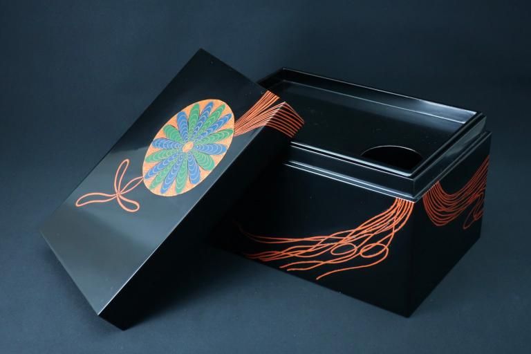 ̼Ȣ / Black-lacquered 'Chabako' Tea ceremony tool Box