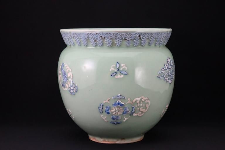 ļ۹ʸȭ / Seto Celadon Washing Pot 